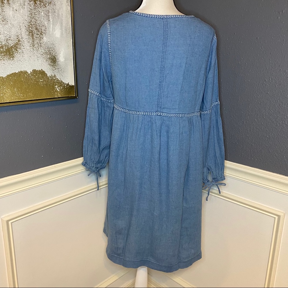Madewell Indigo Peasant Dress - Picture 9 of 12